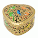 Small Papier-mâché Boxes (Heart) - Birds on Gold