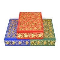 Painted Wooden Box - Tree of Leaf Assorted (pack of 6)