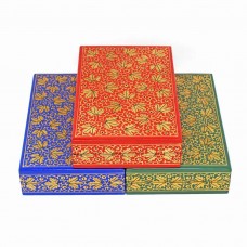 Painted Wooden Box - Chinar Leaf Assorted (pack of 6)