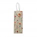 Lokta Paper Bottle Bag - Red Flowers (pack of 6) Lokta Paper Bottle Bag - Red Flowers (pack of 6)