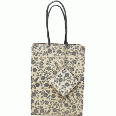 Lokta Paper Gift Bag - White Birds Lokta Paper Gift Bag - White Birds
