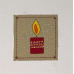 Embroidered Christmas Card - Candle and Snowflake (pack of 6)