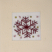 Embroidered Christmas Card - Candle and Snowflake (pack of 6)