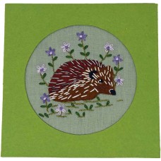 Embroidered Card -Hedgehog (pack of 6)
