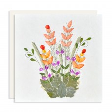 Flower Card - Leaves and Flowers (pack of 6)