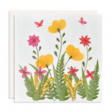 Flower Card - Yellow Garden (pack of 6)