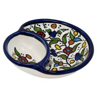 Ceramic Olive Plate - Floral Colours (pack of 3)