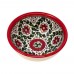 Ceramic Snack Bowl - Lantana Green & Burgundy (pack of 4)
