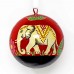 Large 3" Papier-mâché Bauble - Elephants