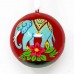 Large 3" Papier-mâché Bauble - Elephants
