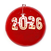 Large 3" Papier-mâché Bauble - 2026 Design