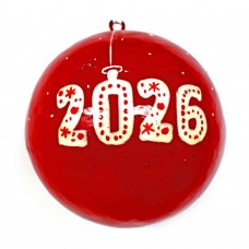 Large 3" Papier-mâché Bauble - 2026 Design