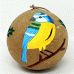 Large 3" Papier-mâché Bauble -Natural Blue Tit and Robin