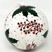 Small 2" Papier-mâché Bauble -Winter Leaves Assorted