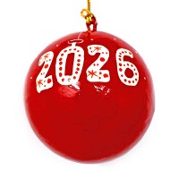 Small 2" Papier-mâché Bauble - 2026 Design