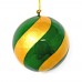 Small 2" Papier-mâché Bauble - Gold Stripes Assorted