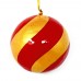Small 2" Papier-mâché Bauble - Gold Stripes Assorted