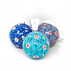 Large 3" Papier-mâché Bauble - Blossom Assorted