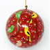 Papier-mâché Bauble - Birds on Colour Assorted (pack of 12)