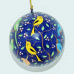 Large 3" Papier-mâché Bauble - Birds on Colours Large 3" Papier-mâché Bauble - Birds on Colours