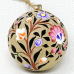Large 3" Papier-mâché Bauble - Flowers on Natural