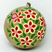 Large 3" Papier-mâché Bauble - Flowers on Natural