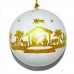Large 3" Papier-mâché Bauble - Gold Nativity - Assorted