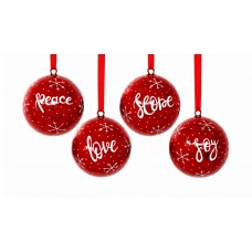 Large 3" Papier-mâché Bauble - Messages (Assorted) Large 3" Papier-mâché Bauble - Messages (Assorted)