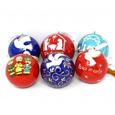 Small 2" Papier-mâché Bauble - Religious Assorted (Pk 12) Small 2" Papier-mâché Bauble - Religious Assorted (Pk 12)