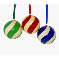 Large 3" Papier-mâché Bauble - Swirls Assorted Large 3" Papier-mâché Bauble - Swirls Assorted
