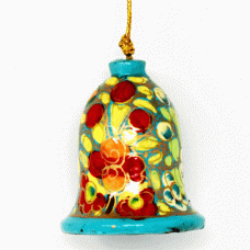 Small Painted Bell - Green Flower