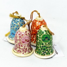 Small Painted Bell - Kashmir on White Assorted