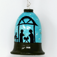 Small Painted Bell - Silhouette Nativity