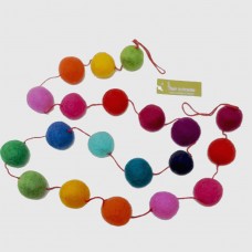 Felt Garland - Twenty Ball - Bright (pack size - 6)