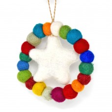 Felt Hanging - Star Wreath (pack size - 6) Felt Hanging - Star Wreath (pack size - 6)