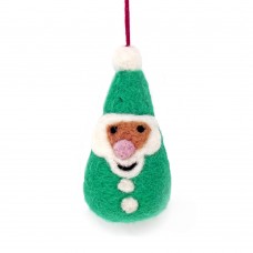 Felt Santa Decoration - Green (pack size - 6) Felt Santa Decoration - Green (pack size - 6)