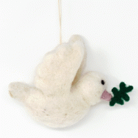 Felt Hanging - Dove with Olive Branch (pack size - 6) Felt Hanging - Dove with Olive Branch (pack size - 6)