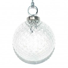 Glass Large Baubles - Set of 6 Clear