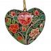 Small Papier-mâché Heart - Kashmiri Colours Assorted Small Papier-mâché Heart - Kashmiri Colours Assorted