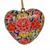 Small Papier-mâché Heart - Kashmiri Colours Assorted Small Papier-mâché Heart - Kashmiri Colours Assorted