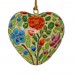 Small Papier-mâché Heart - Kashmiri Colours Assorted Small Papier-mâché Heart - Kashmiri Colours Assorted