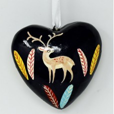 Large Papier-mâché Heart - Woodland Scene