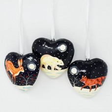 Large Papier-mâché Heart - Winter Animals