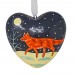 Large Papier-mâché Heart - Winter Animals