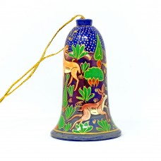 Large Painted Bell - Kashmir Forest Blue