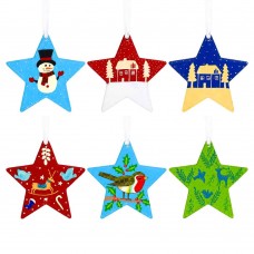 Large Painted Star - Christmas Designs