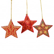 Large Painted Star - Red Assorted Designs Large Painted Star - Red Assorted Designs