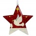 Large Painted Star - Red and Blue Dove in Flight Large Painted Star - Red and Blue Dove in Flight
