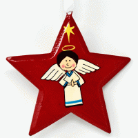 Large Painted Star - Nativity Play Angel