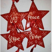 Large Painted Star - Messages Assortment